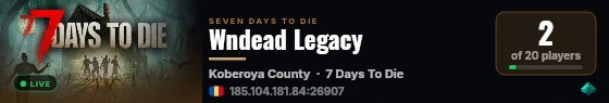 Wndead Legacy live status badge