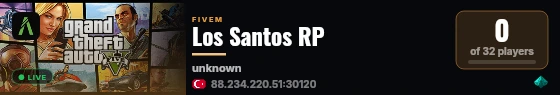 Los Santos RP live status badge