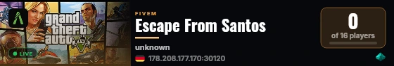 Escape From Santos live status badge