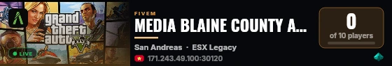 MEDIA BLAINE COUNTY ARMY live status badge