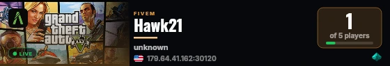 Hawk21 live status badge