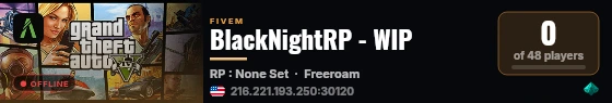 BlackNightRP - WIP live status badge