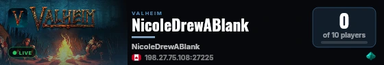 NicoleDrewABlank live status badge