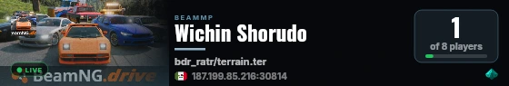 Wichin Shorudo live status badge