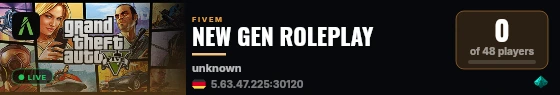 NEW GEN ROLEPLAY live status badge
