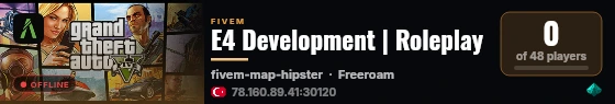 E4 Development | Roleplay live status badge
