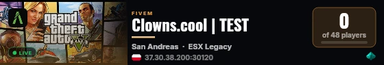 Clowns.cool | FazeRP | PL live status badge