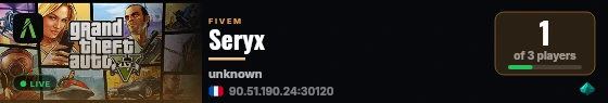 Seryx live status badge