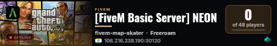 [FiveM Basic Server] NEON live status badge