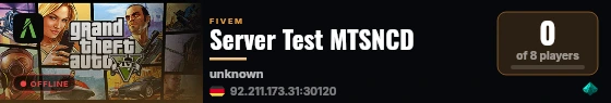 Server Test MTSNCD live status badge