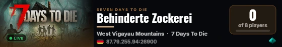 Behinderte Zockerei live status badge