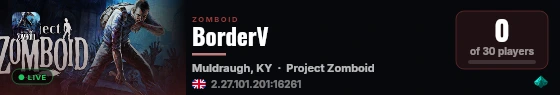 My PZ Server live status badge