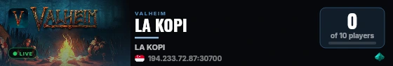 LA KOPI live status badge