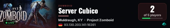 Server Cubico live status badge