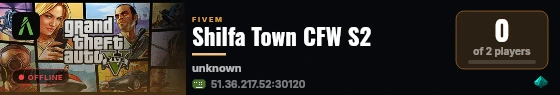 Shilfa Town CFW S2 live status badge