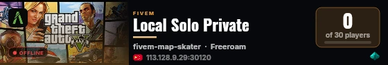 Local Solo Private live status badge