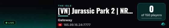 [VN] Jurassic Park 2 | NR | discord.gg/AAUaCMdks4 live status badge