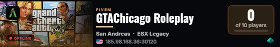 GTAChicago Roleplay live status badge