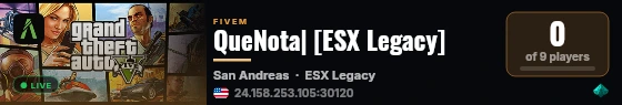 QueNota| [ESX Legacy] live status badge