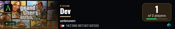 Dev live status badge