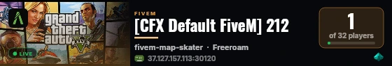 [CFX Default FiveM] 212 live status badge