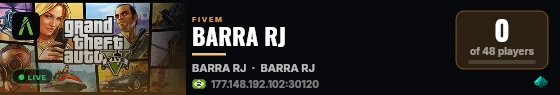 BARRA RJ live status badge