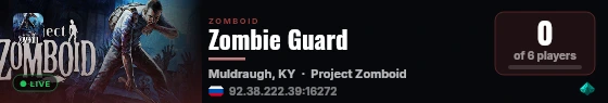 Zombie Guard live status badge