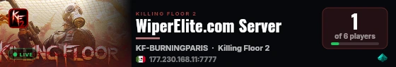 WiperElite.com Server live status badge