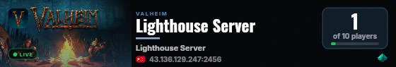 Lighthouse Server live status badge