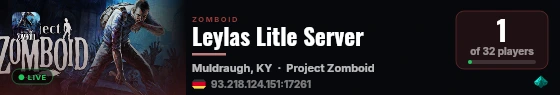 Leylas Litle Server live status badge