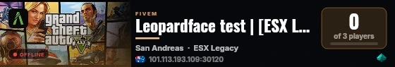 Leopardface test | [ESX Legacy] live status badge