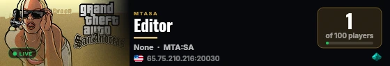 Editor live status badge