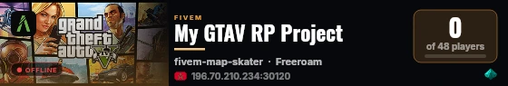 My GTAV RP Project live status badge