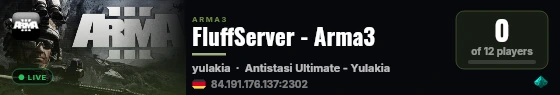 FluffServer - Arma3 live status badge