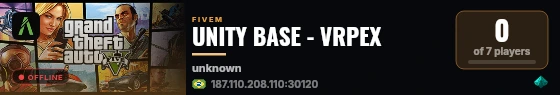 UNITY BASE - VRPEX live status badge
