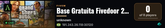 Base Gratuita Fivedoor 2026  live status badge