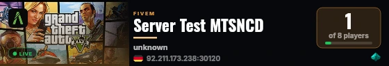 Server Test MTSNCD live status badge