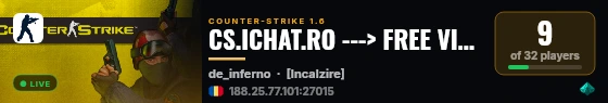CS.ICHAT.RO ---> FREE VIP STEAM. live status badge