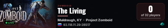 The Living live status badge