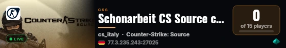 Schonarbeit CS Source classic live status badge