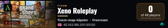 Xeno Roleplay live status badge