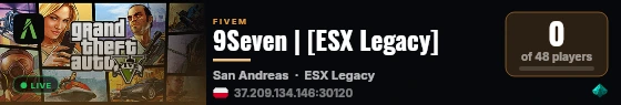 9Seven | [ESX Legacy] live status badge