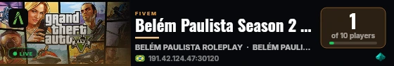 Belém Paulista Season 2 - Aguarde live status badge