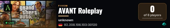AVANT Roleplay live status badge