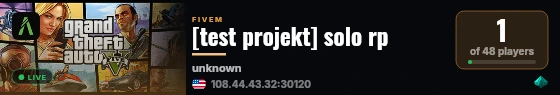 My Solo Server live status badge
