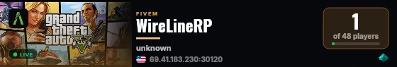 WireLineRP | Serious Roleplay live status badge