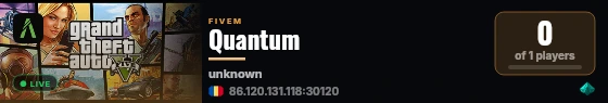 Quantum live status badge