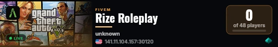 Rize Roleplay live status badge