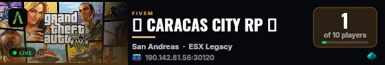 💥 CARACAS CITY RP 💥 live status badge