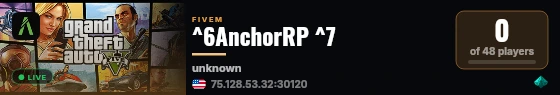 ^6AnchorRP ^7 live status badge